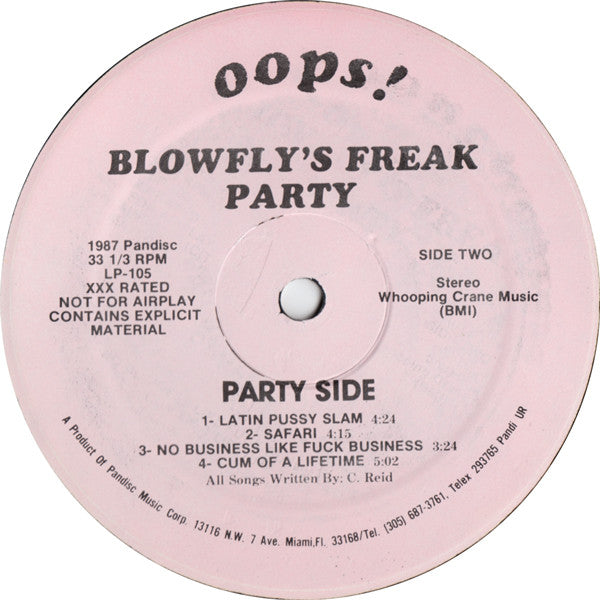 Blowfly : Blowfly's Freak Party (LP, Album)