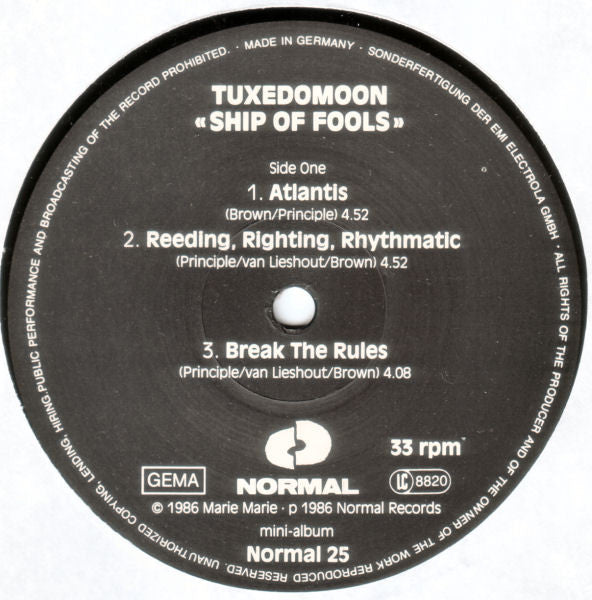 Tuxedomoon : Ship Of Fools (LP, MiniAlbum)