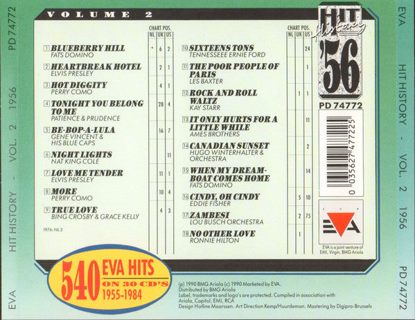 Various : Hit History '56 - Volume 2 (CD, Comp)