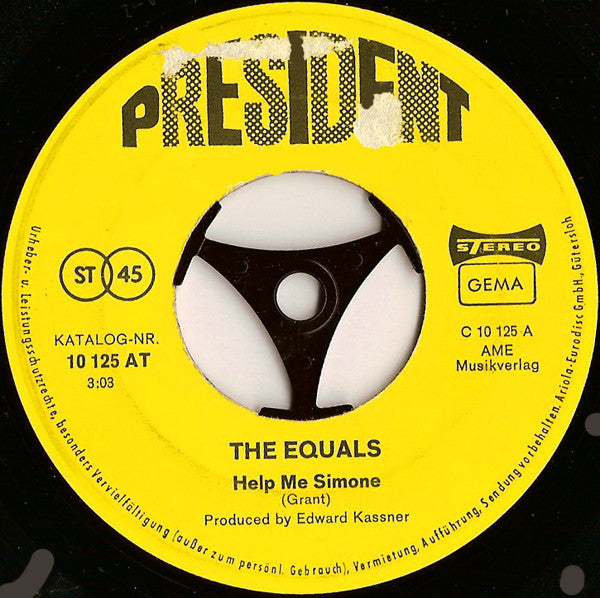 The Equals : Help Me Simone / Love Potion (7", Single)