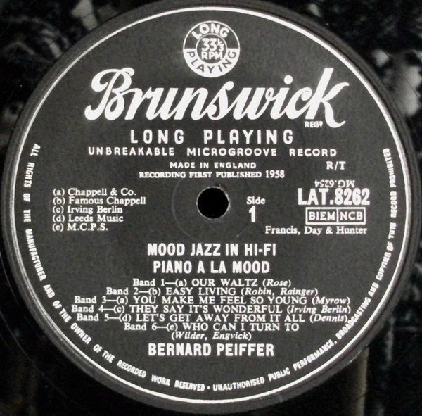 Bernard Peiffer : "Piano A La Mood" (LP)