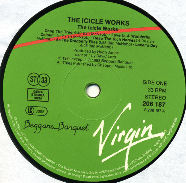 The Icicle Works : The Icicle Works (LP, Album)