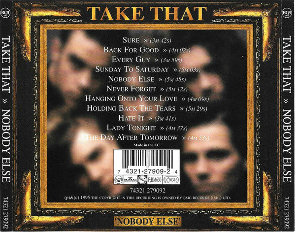 Take That : Nobody Else (CD, Album, Son)