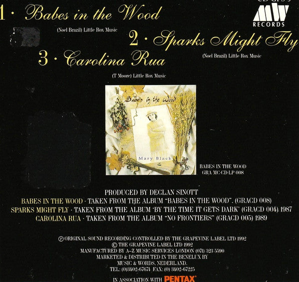 Mary Black : Babes In The Wood (CD, Single)