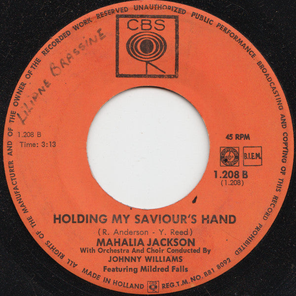 Mahalia Jackson : I See God / Holding My Saviour's Hand (7")