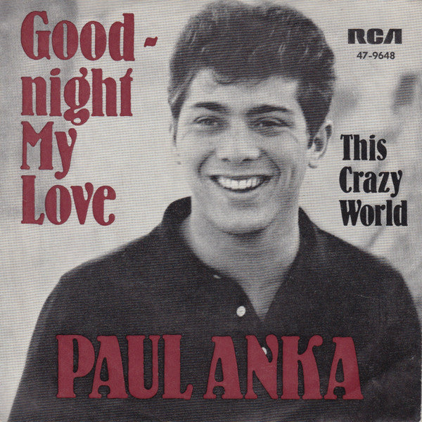 Paul Anka : Goodnight My Love (7", Single)