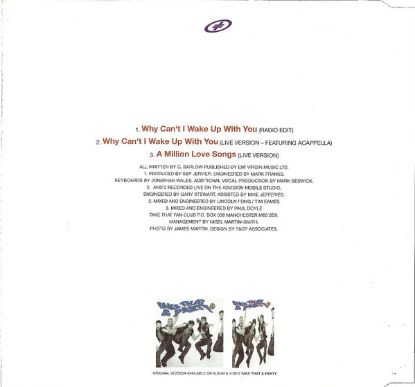 Take That : Why Can't I Wake Up With You? (CD, Single)