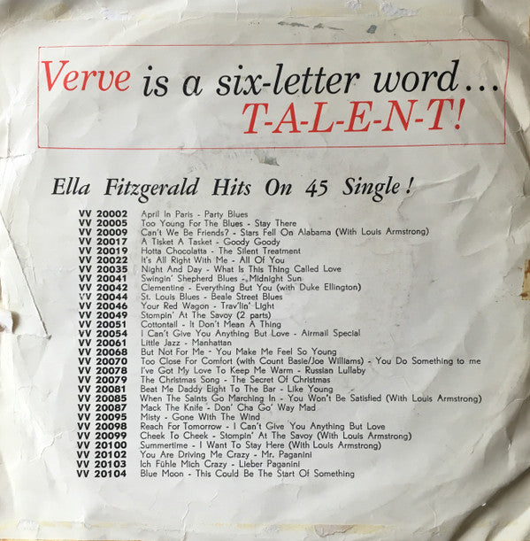 Ella Fitzgerald : Concert In Hollywood (7", Single)