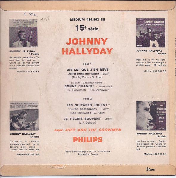 Johnny Hallyday : Dis-Lui Que J'en Rêve (7", EP, Mono)
