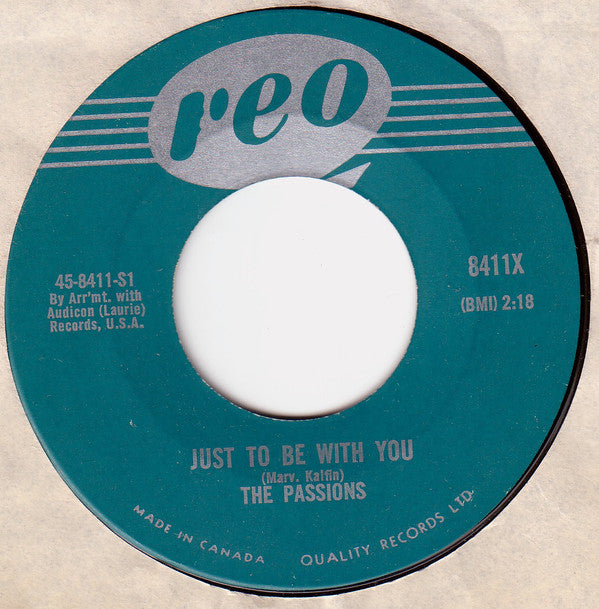 The Passions (2) : Just To Be With You (7")