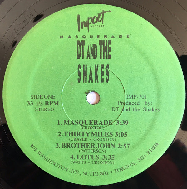 DT And The Shakes : Masquerade (LP, Album)