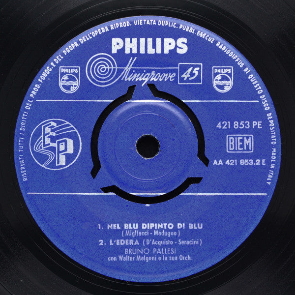 Bruno Pallesi Con Walter Malgoni E La Sua Orchestra : Non Potrai Dimenticare (7", EP, Mono)