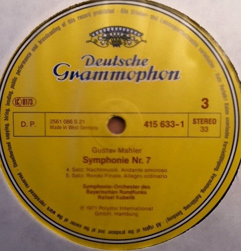 Mahler* - Rafael Kubelik, Symphonie-Orchester Des Bayerischen Rundfunks, Karl Böhm, Dietrich Fischer-Dieskau, Berliner Philharmoniker : Symphonie No. 7 - Kindertotenlieder (2xLP, RE)