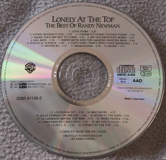Randy Newman : Lonely At The Top - The Best Of Randy Newman (CD, Comp, RE, RM)
