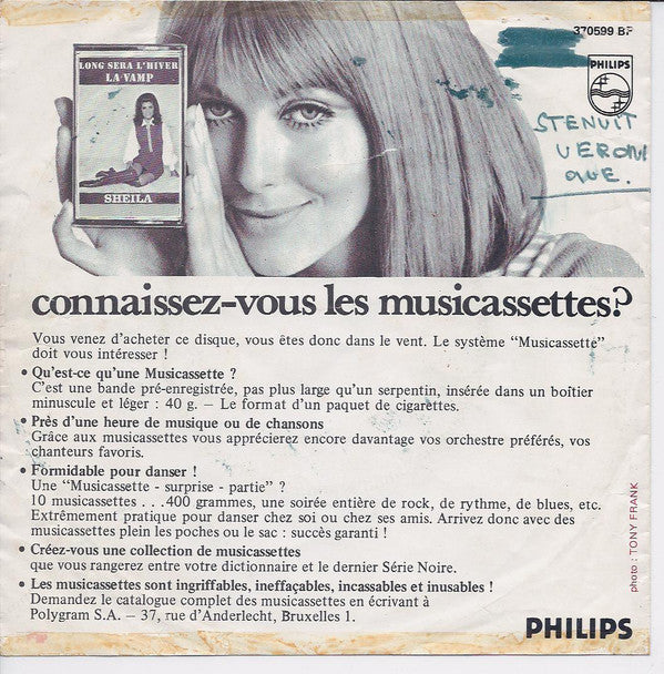 Johnny Hallyday : Que Je T'aime (7", Single, Mono)