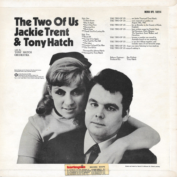 Jackie Trent & Tony Hatch With The Tony Hatch Orchestra : The Two Of Us (LP, Mono)