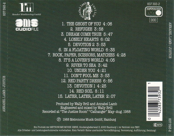 Annabel Lamb : Justice (CD, Album)