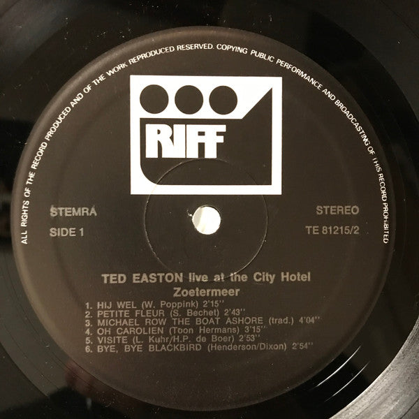 Ted Easton And His Hotshots : Live At The City Hotel (LP)