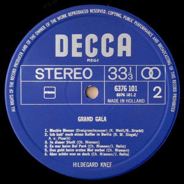 Hildegard Knef : Grand Gala (LP, Comp)