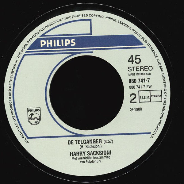 Harry Sacksioni : Je Moet Eerst Vliegen (7", Single)