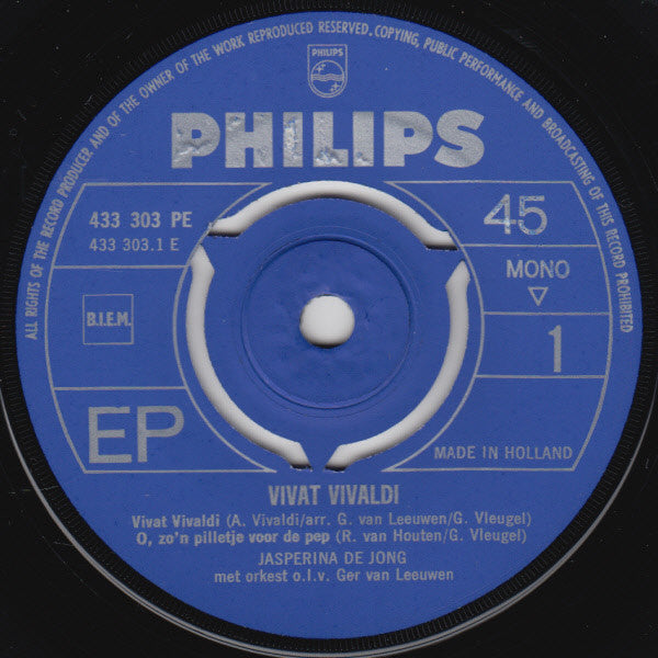 Jasperina De Jong : Vivat Vivaldi! (7", EP, Mono)
