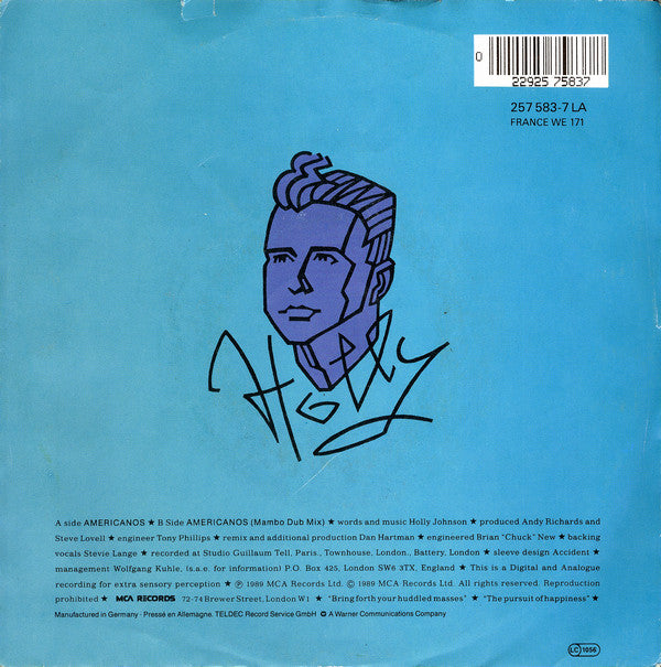Holly Johnson : Americanos (7", Single, Lar)