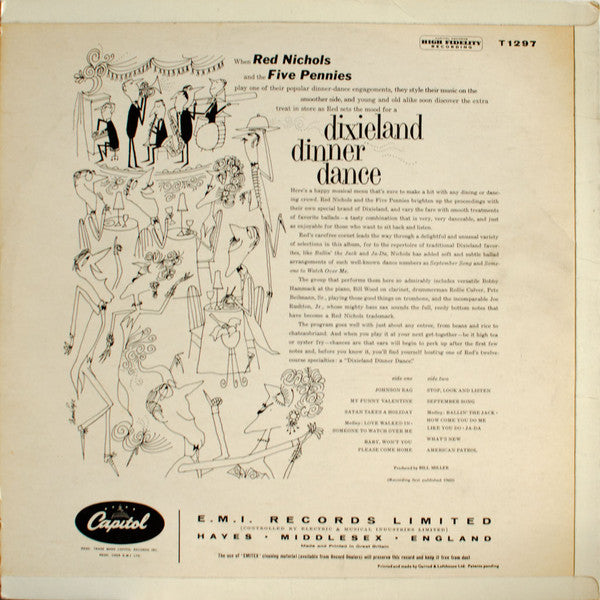 Red Nichols And His Five Pennies : Dixieland Dinner Dance (LP)