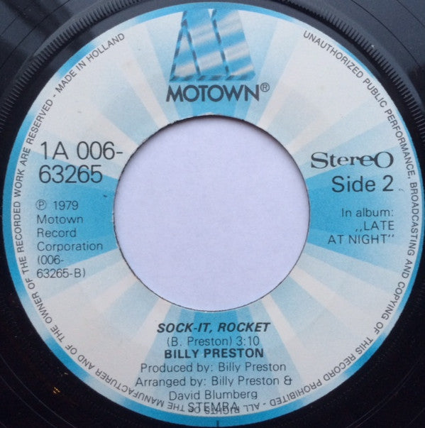 Billy Preston Featuring Syreeta : It Will Come In Time (7", Single)