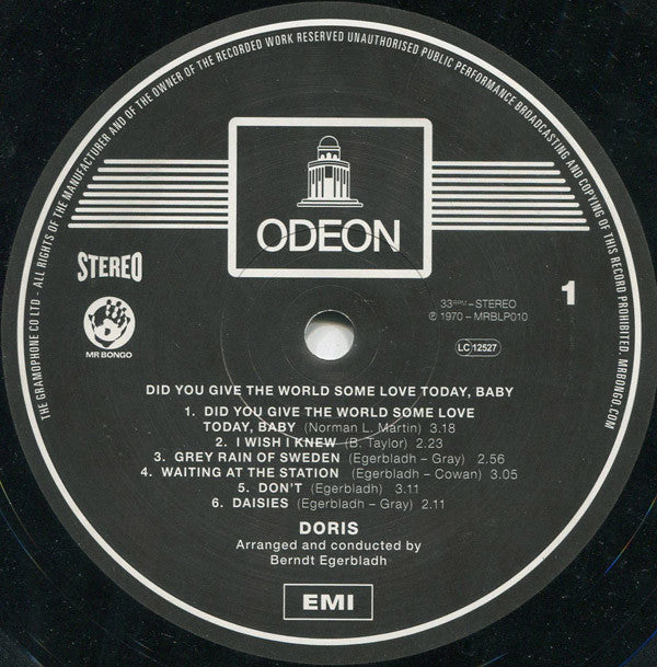 Doris : Did You Give The World Some Love Today, Baby (LP, Album, RE)
