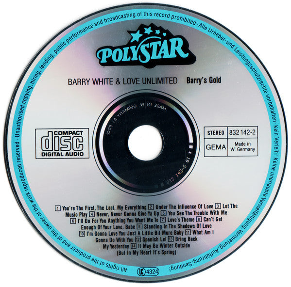 Barry White And Love Unlimited : Barry's Gold (CD, Comp)