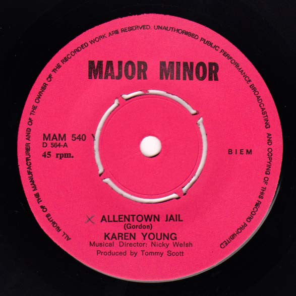 Karen Young (2) : Allentown Jail (7")