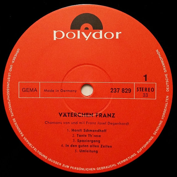 Franz Josef Degenhardt : Väterchen Franz (LP)