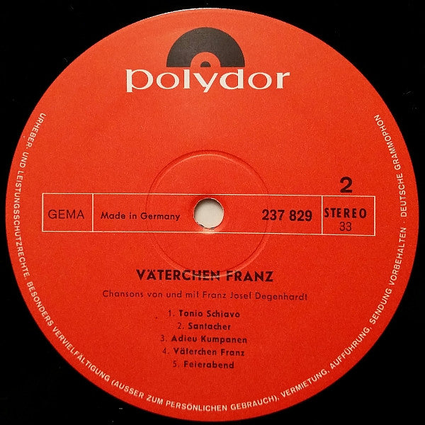 Franz Josef Degenhardt : Väterchen Franz (LP)