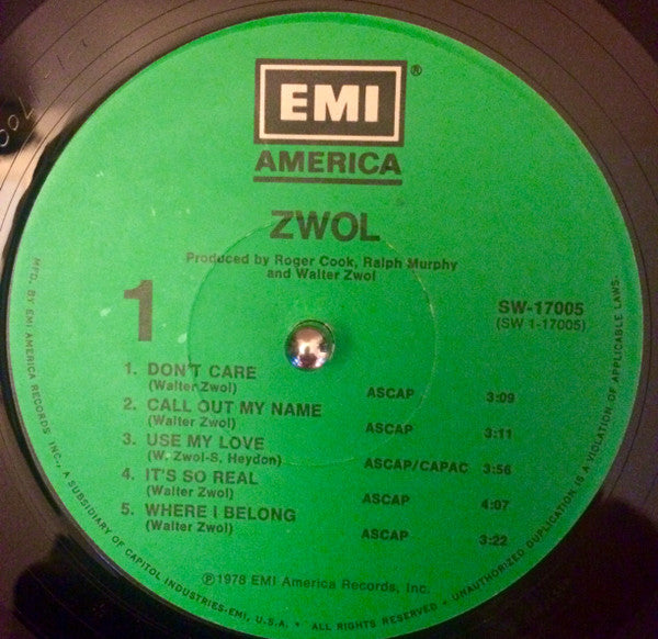 Walter Zwol : Zwol (LP, Album)