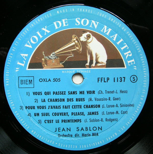 Jean Sablon : Jean Sablon (10", Album, RP, Blu)