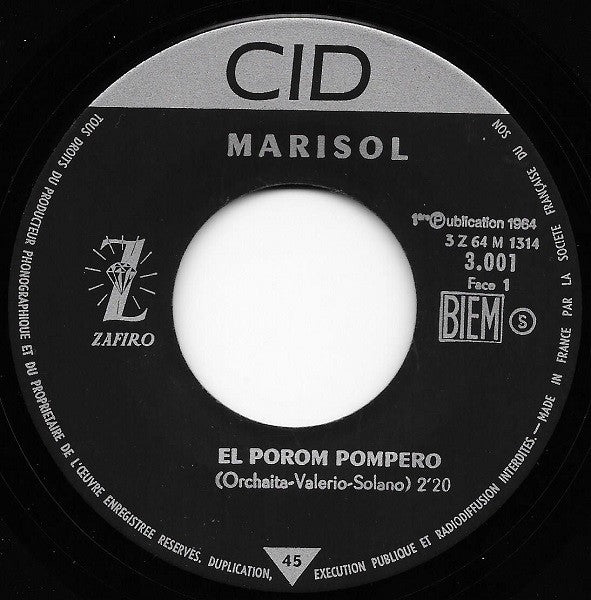 Marisol : El Porom Pompero (7", Single)