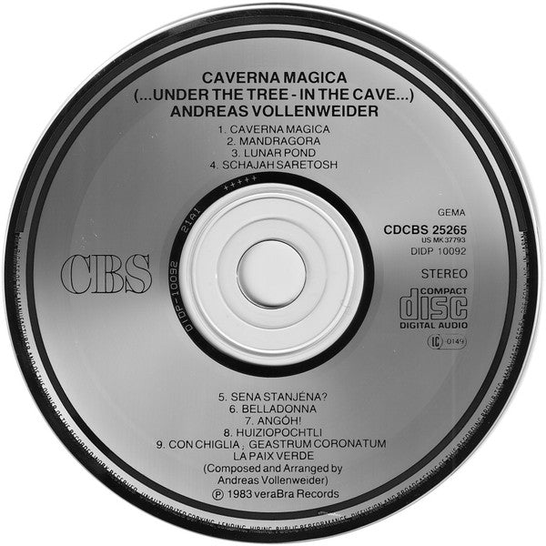Andreas Vollenweider : "Caverna Magica" (...Under The Tree - In The Cave...) (CD, Album)