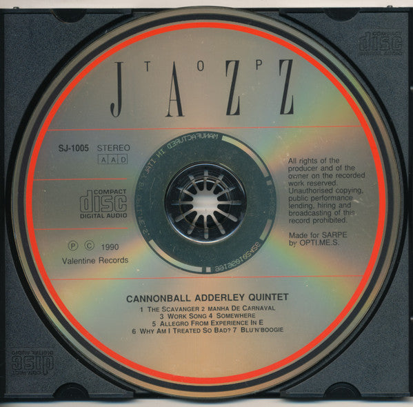 Cannonball Adderley : Top Jazz (CD, Comp)