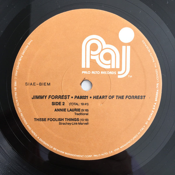 Jimmy Forrest : Heart Of The Forrest (LP, Album)