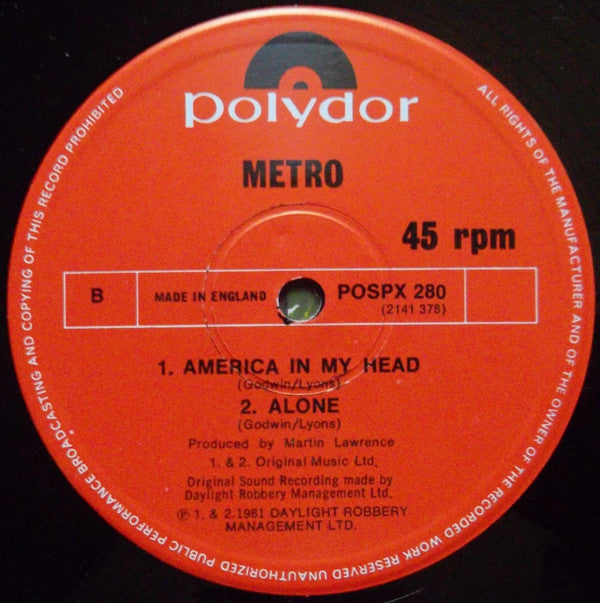 Metro (6) : America In My Head (12")