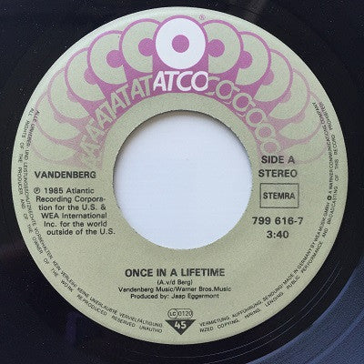 Vandenberg : Once In A Lifetime (7", Single)