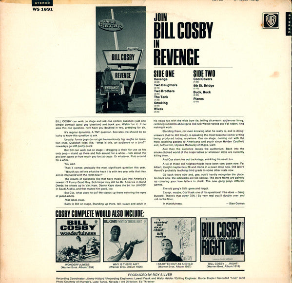 Bill Cosby : Revenge (LP, Album, RP)