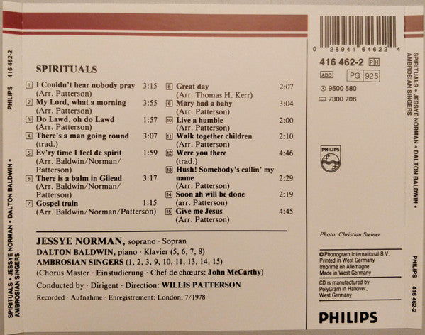 Jessye Norman : Spirituals (CD, Album)