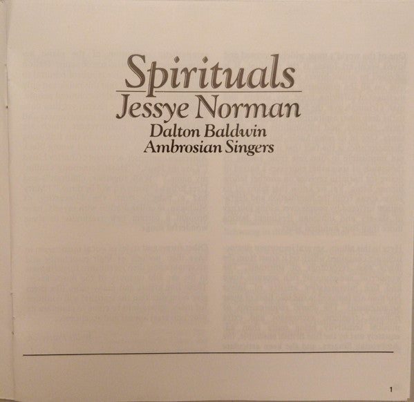 Jessye Norman : Spirituals (CD, Album)
