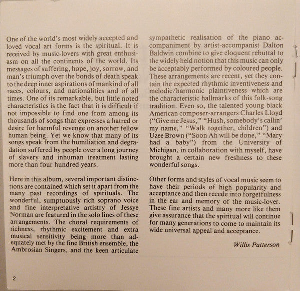 Jessye Norman : Spirituals (CD, Album)