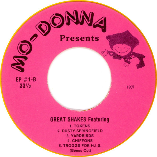 The Spencer Davis Group, The Who, Blues Magoos, The Happenings, The Stone Poneys, The Tokens, Dusty Springfield, The Yardbirds, The Chiffons, The Troggs : Great Shakes Shake-Out EP (7", EP, Unofficial)