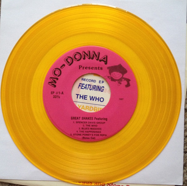 The Spencer Davis Group, The Who, Blues Magoos, The Happenings, The Stone Poneys, The Tokens, Dusty Springfield, The Yardbirds, The Chiffons, The Troggs : Great Shakes Shake-Out EP (7", EP, Unofficial)