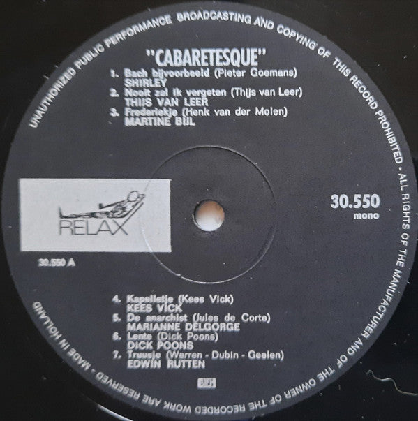 Various : Cabarettesque (LP, Comp, Mono)