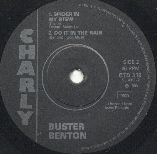 Buster Benton : Sweet 94 / Spider In My Stew / Do It In The Rain (7", Comp)