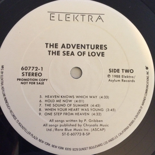 The Adventures : The Sea Of Love (LP, Album, Promo, SP )